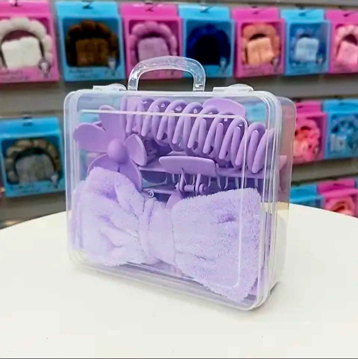 Complete Facial SPA ACCESSORIES SET in PP Packing Organizer (FADED PURPLE)