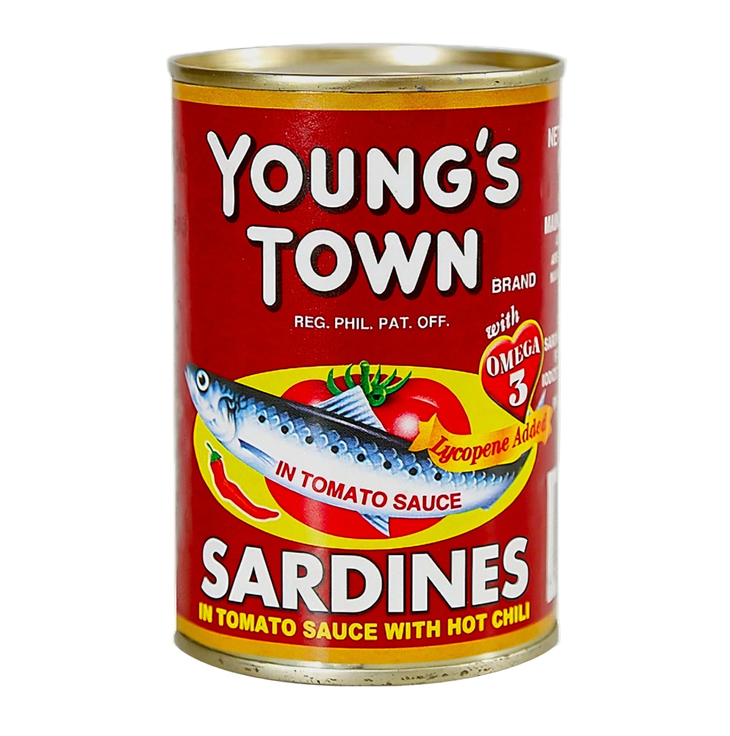 YOUNG'S TOWN Sardines in Tomato Sauce with HOT CHILI 155g