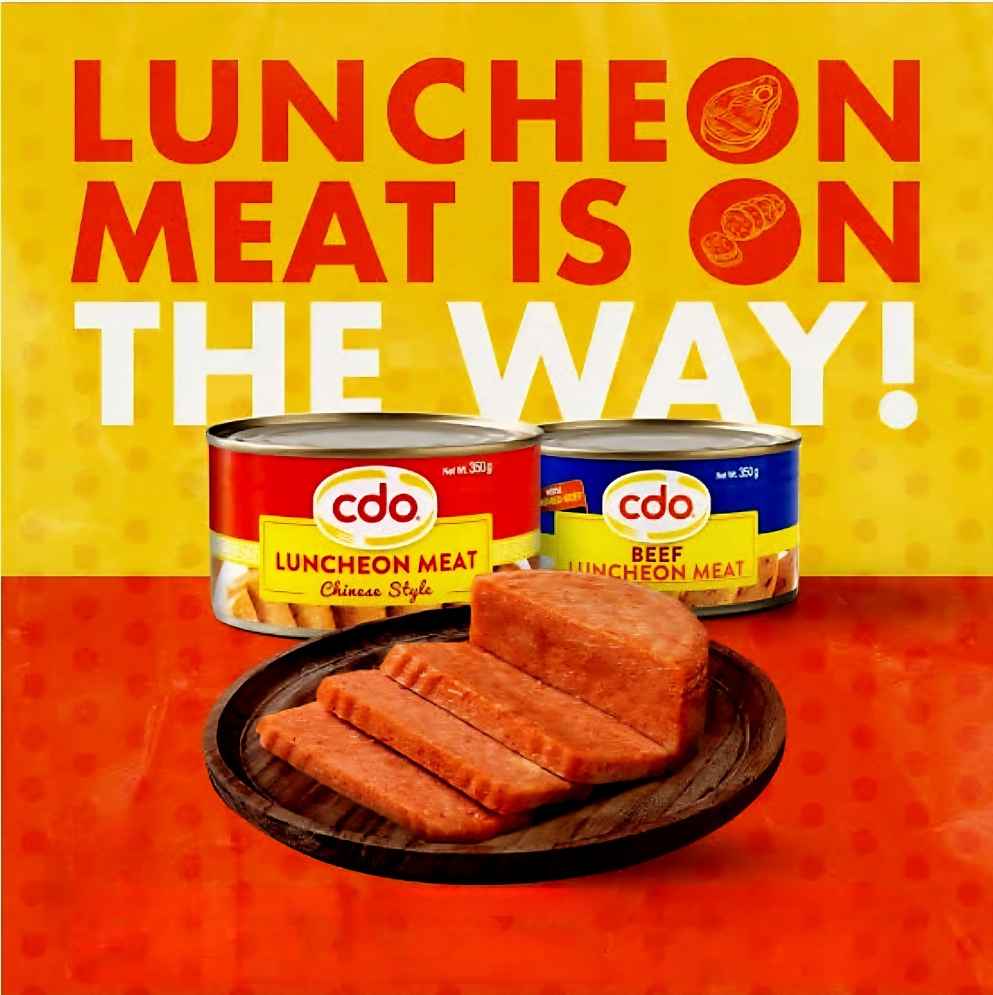 CDO Chinese Style Luncheon Meat 350g FLAT TIN