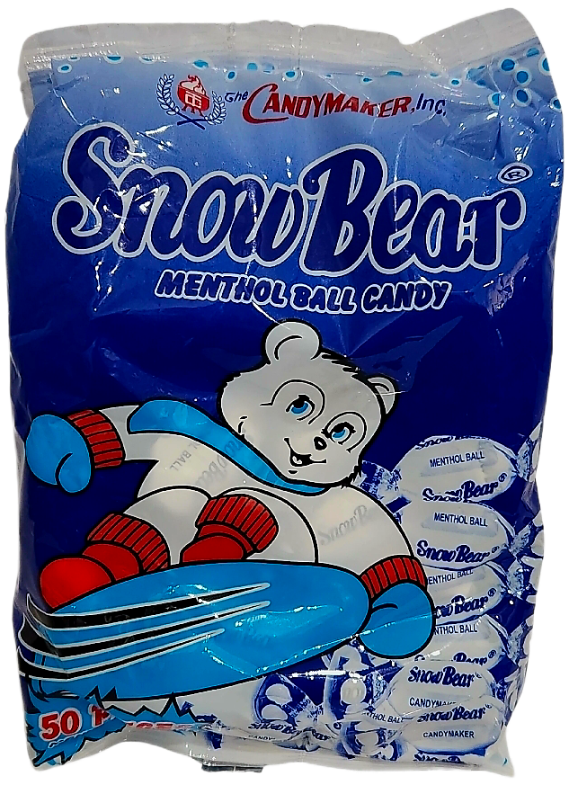 SNOWBEAR MENTHOL BALL CANDY 50-PIECES