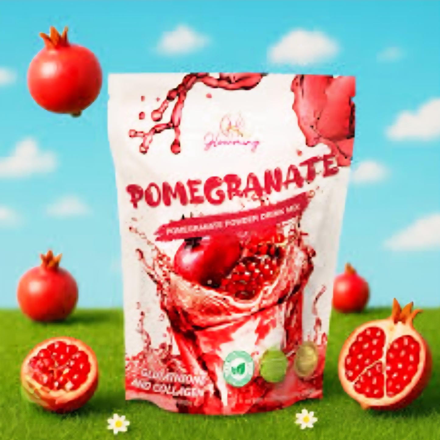 Glowming POMEGRANATE Glutathione & Collagen Drink 20g×10sachets