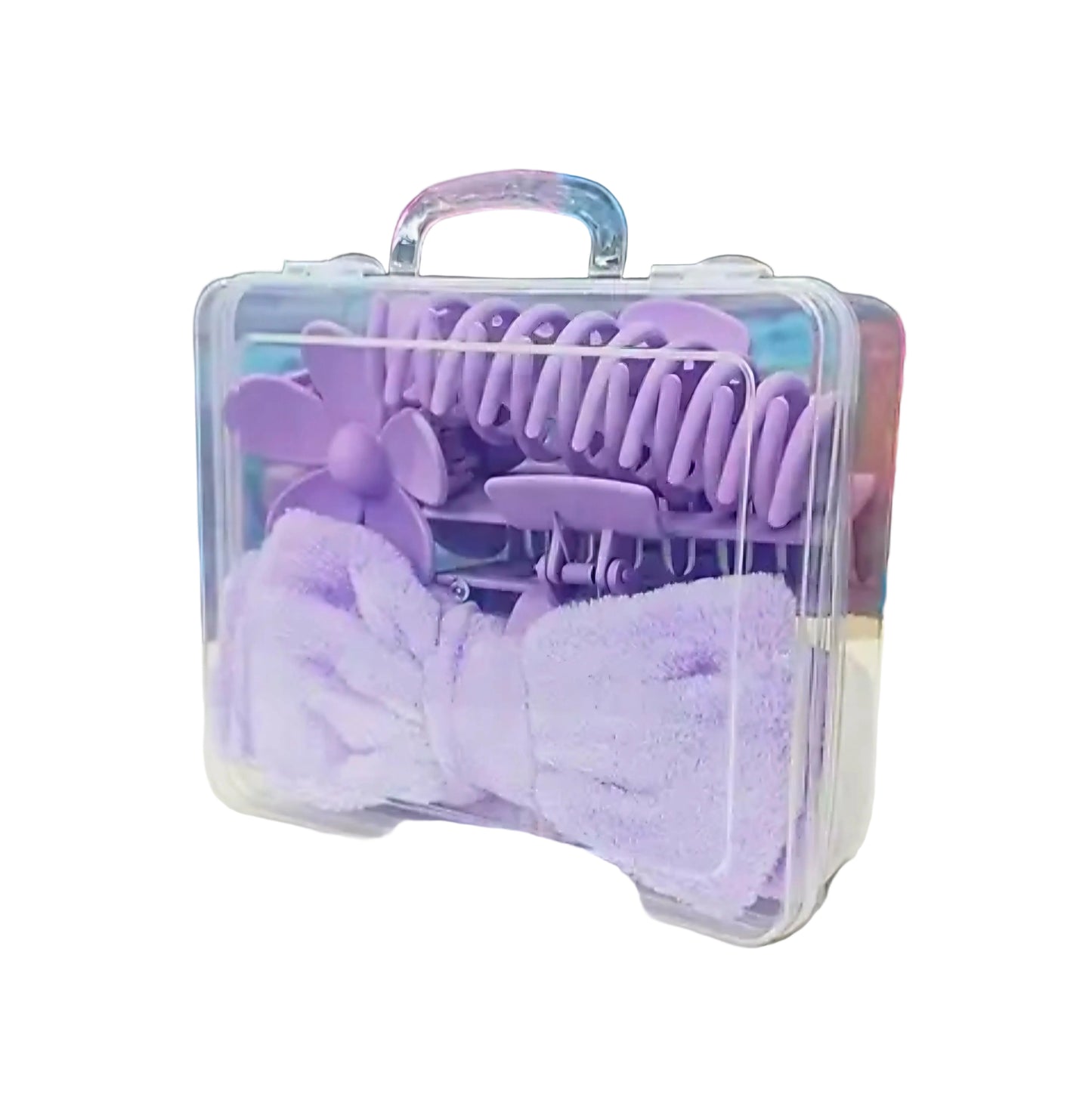 Complete Facial SPA ACCESSORIES SET in PP Packing Organizer (FADED PURPLE)