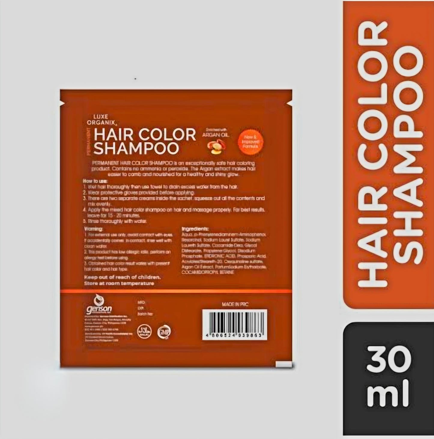 Luxe Organix HAIR COLOR SHAMPOO 30ml (NATURAL BROWN)