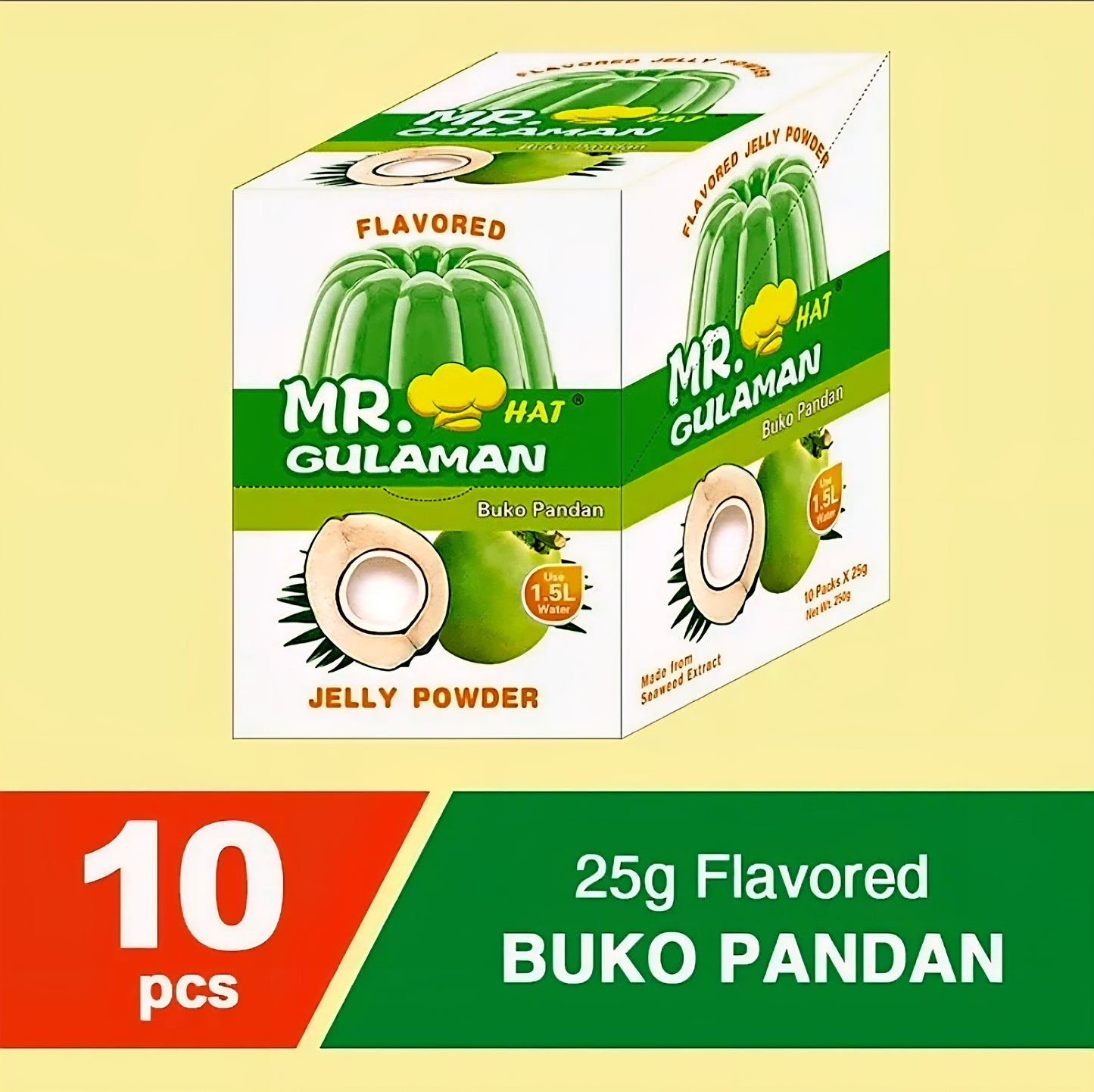 Mr. Hat Gulaman BUKO PANDAN FLAVOR 25g×10sachets (BOX)