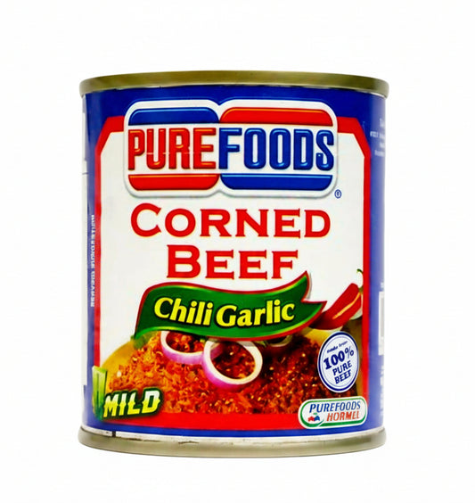 PUREFOODS CORNED BEEF CHILI GARLIC 210G