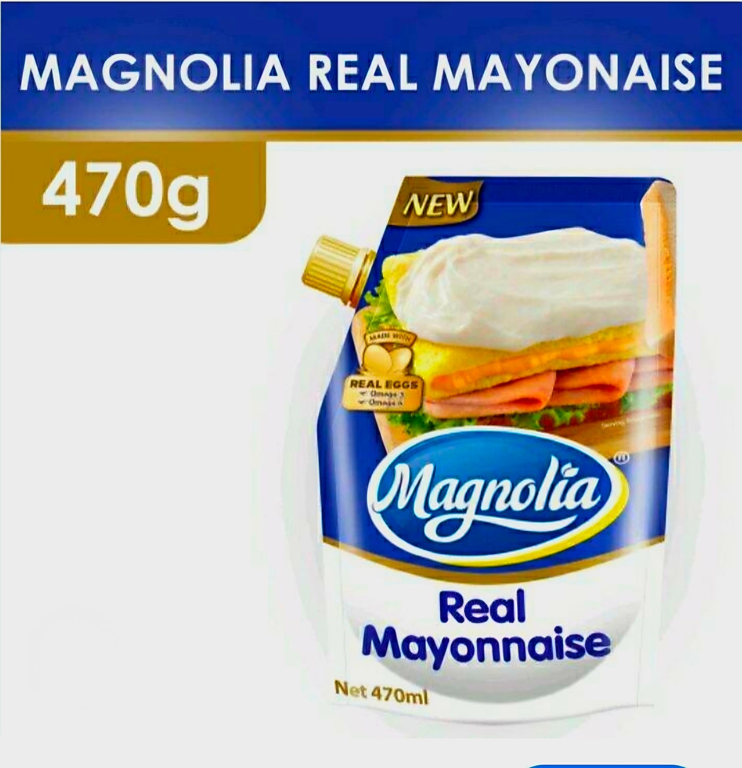 Magnolia REAL MAYONNAISE 470ml Large Pouch Resealable Cap