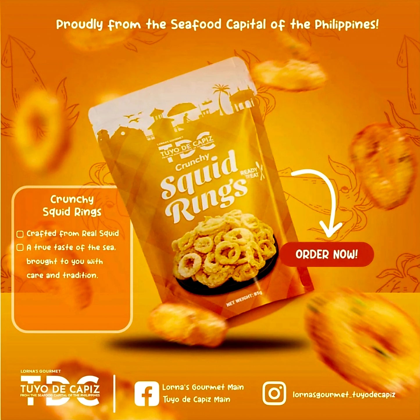 TUYO DE CAPIZ SQUID RINGS 85G