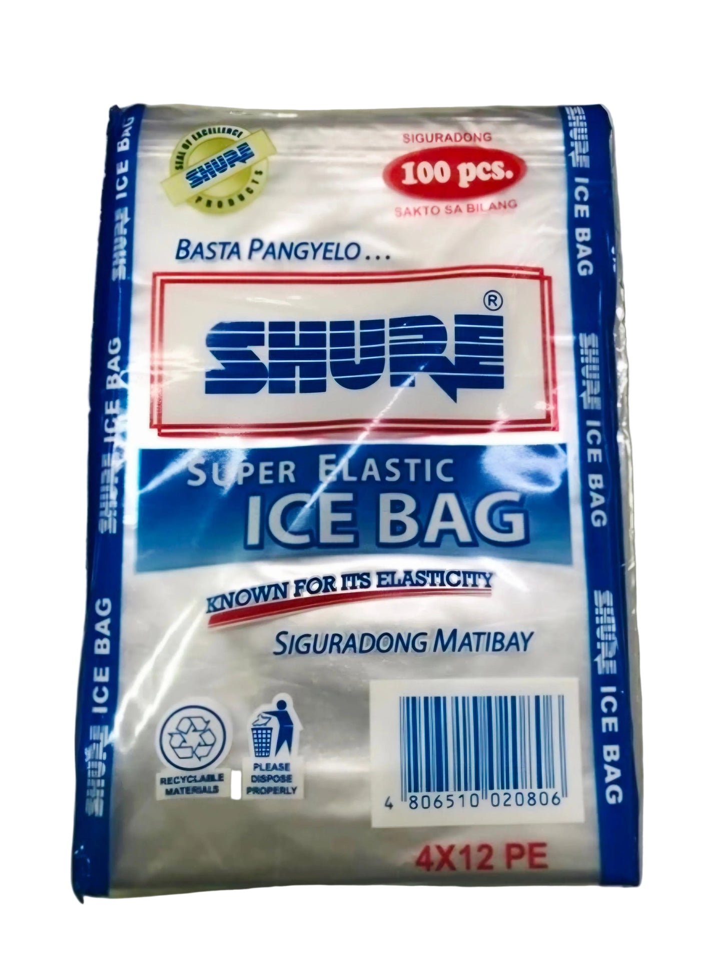 SHURE Ice Bag 4"x12" 100-sheets Pack (REGULAR)