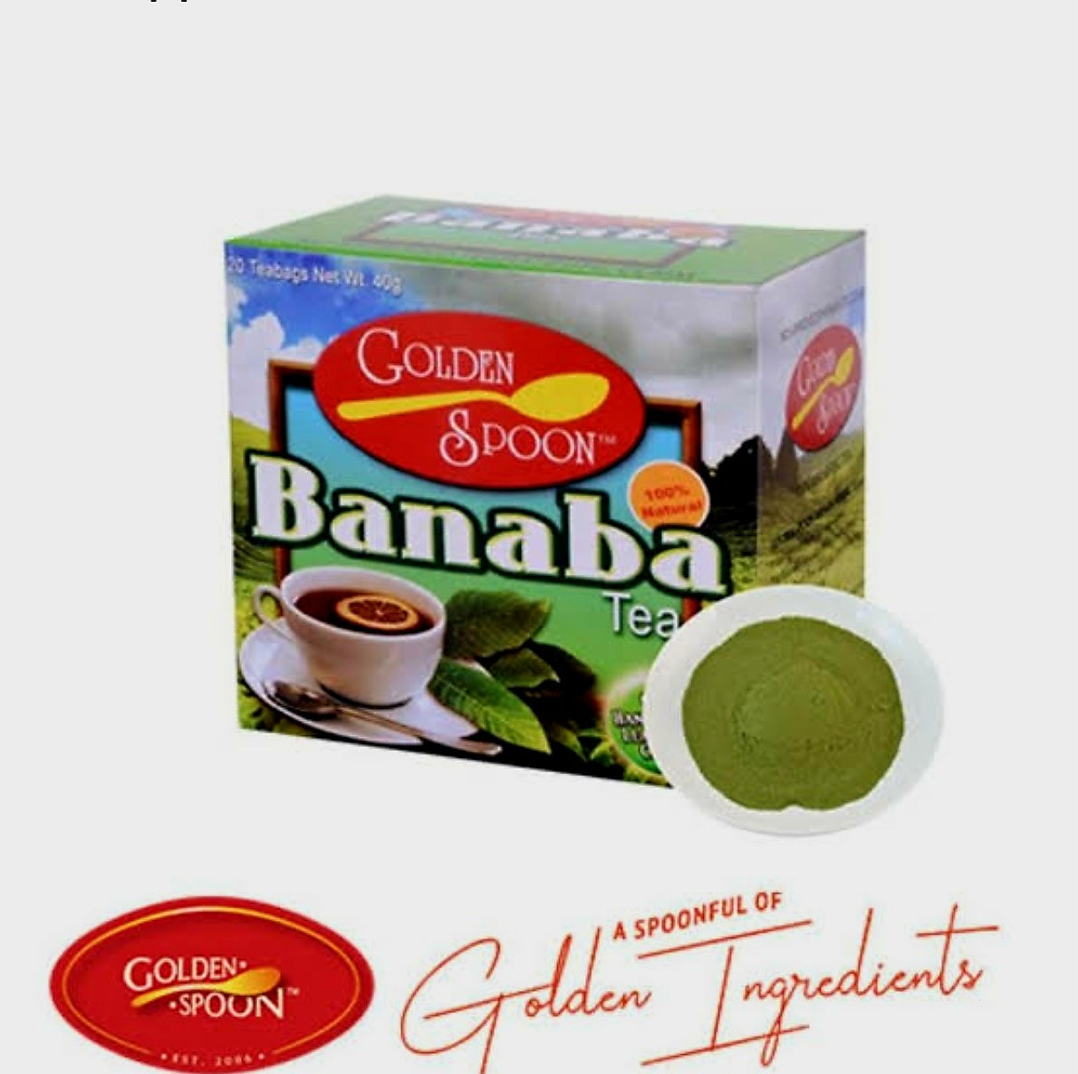 ‼️PROMO‼️Golden Spoon BANABA TEA 24g × 12 Teabags BBD: 28.FEB.2026