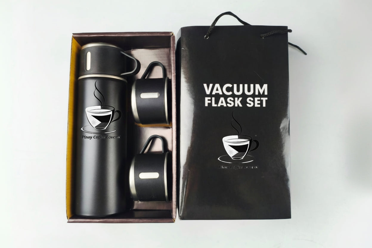 PINOY COFFEE LOVERS! Vacuum Flask Set (WINTER GIFT PACK for DADS!)