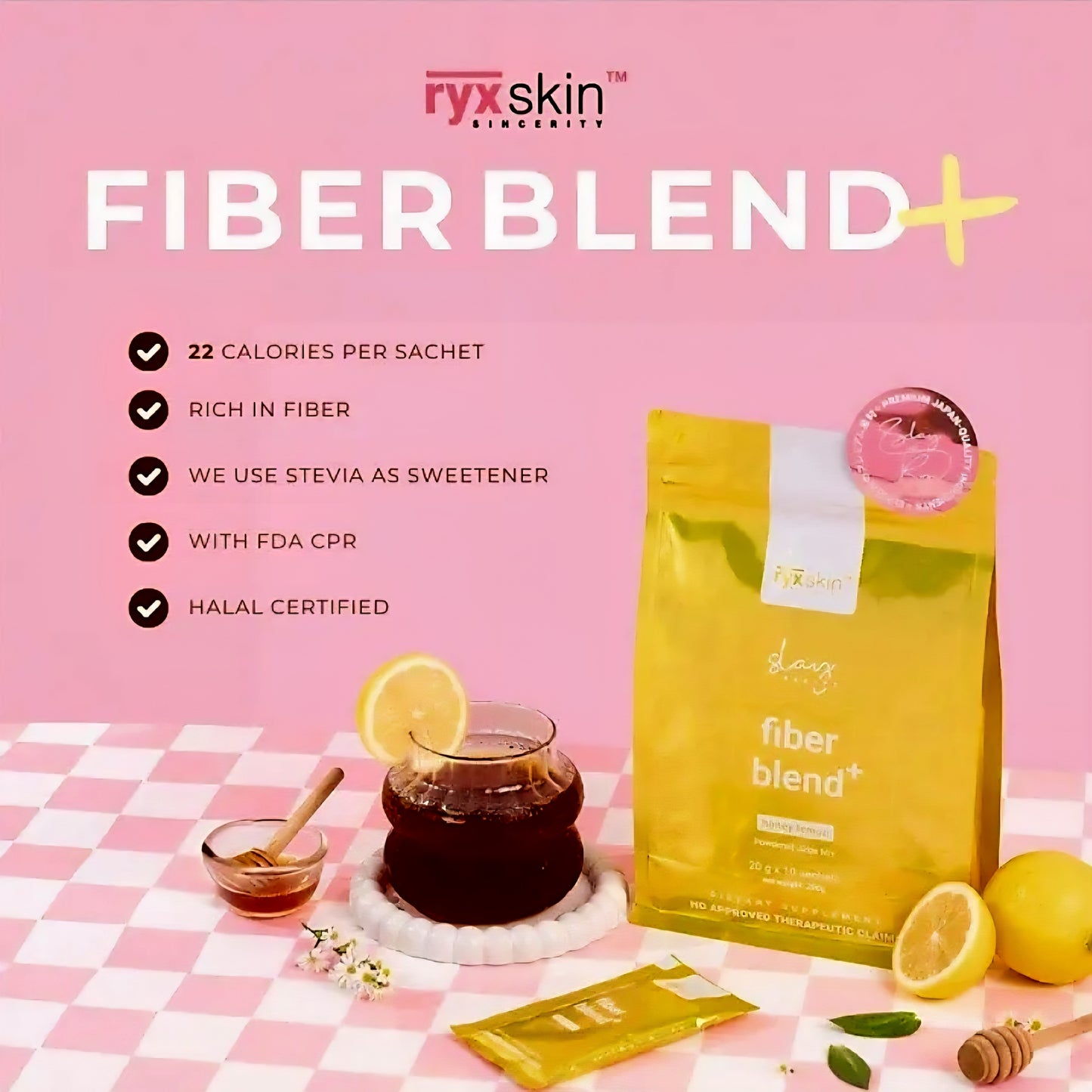RYXSKIN Fiber Blend+ HONEY LEMON Fiber Drink 20g×10sachet
