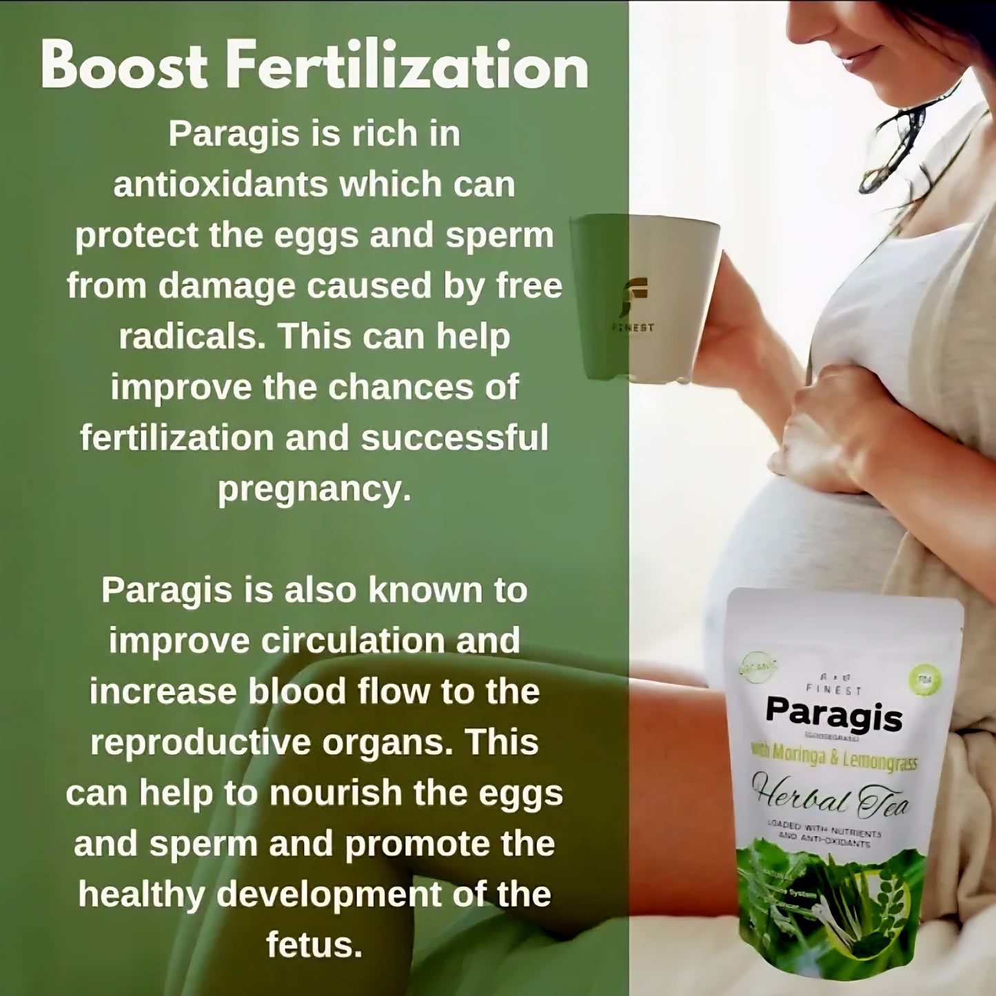 Finest PARAGIS (Goosegrass) 3in1 Herbal Tea with Moringa & Lemongrass 50g (Teabags)