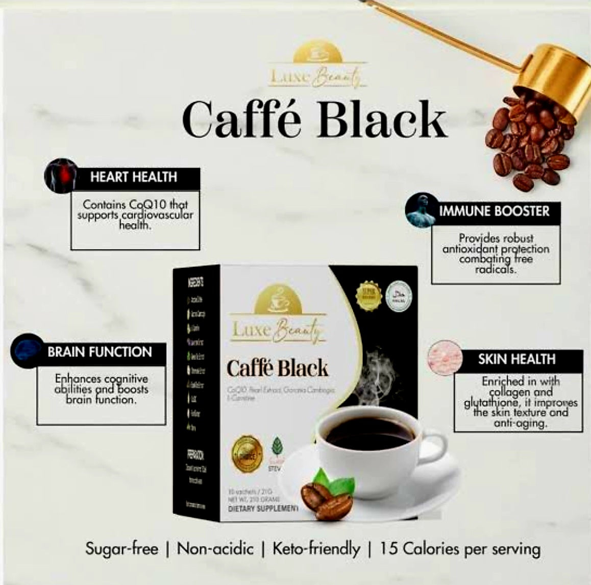 Luxe Slim CAFFE BLACK 21g x 10 sachets