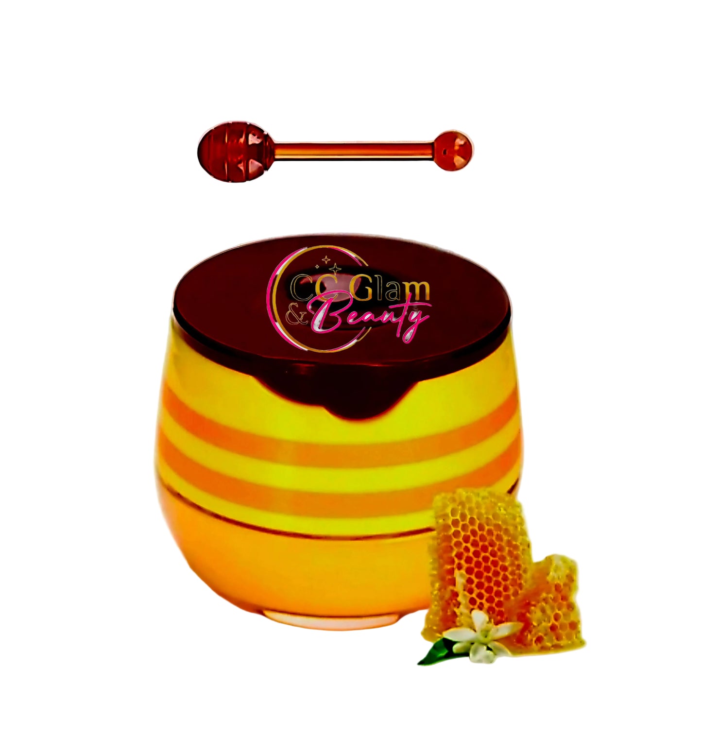 CC Glam & Beauty Propolis LIP MASK in HONEYPOT with Hygienic Lip Applicator 7g (HONEY)
