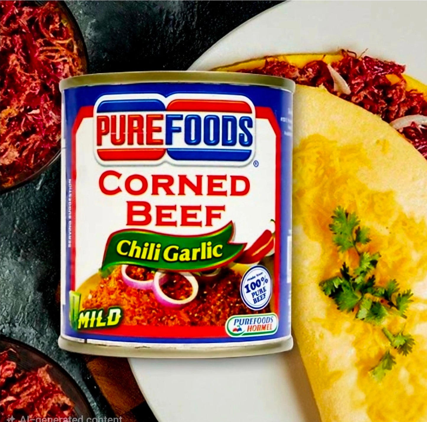 💲‼️EOFY-SALE‼️💲PUREFOODS CORNED BEEF CHILI GARLIC MILD 210G