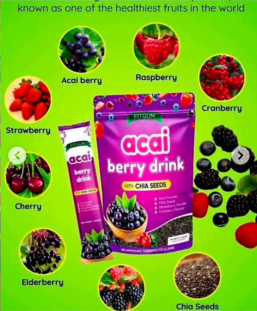 FITGUM ACAI BERRY DRINK WITH CHIA 40G