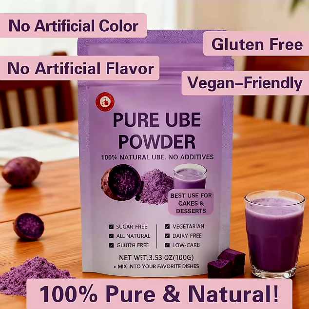 Nutricost PURE UBE POWDER (Finely Ground for LATTE'S, SMOOTHIES & MILK TEA) NO ADDITIVES & SUGAR-FREE! 100g