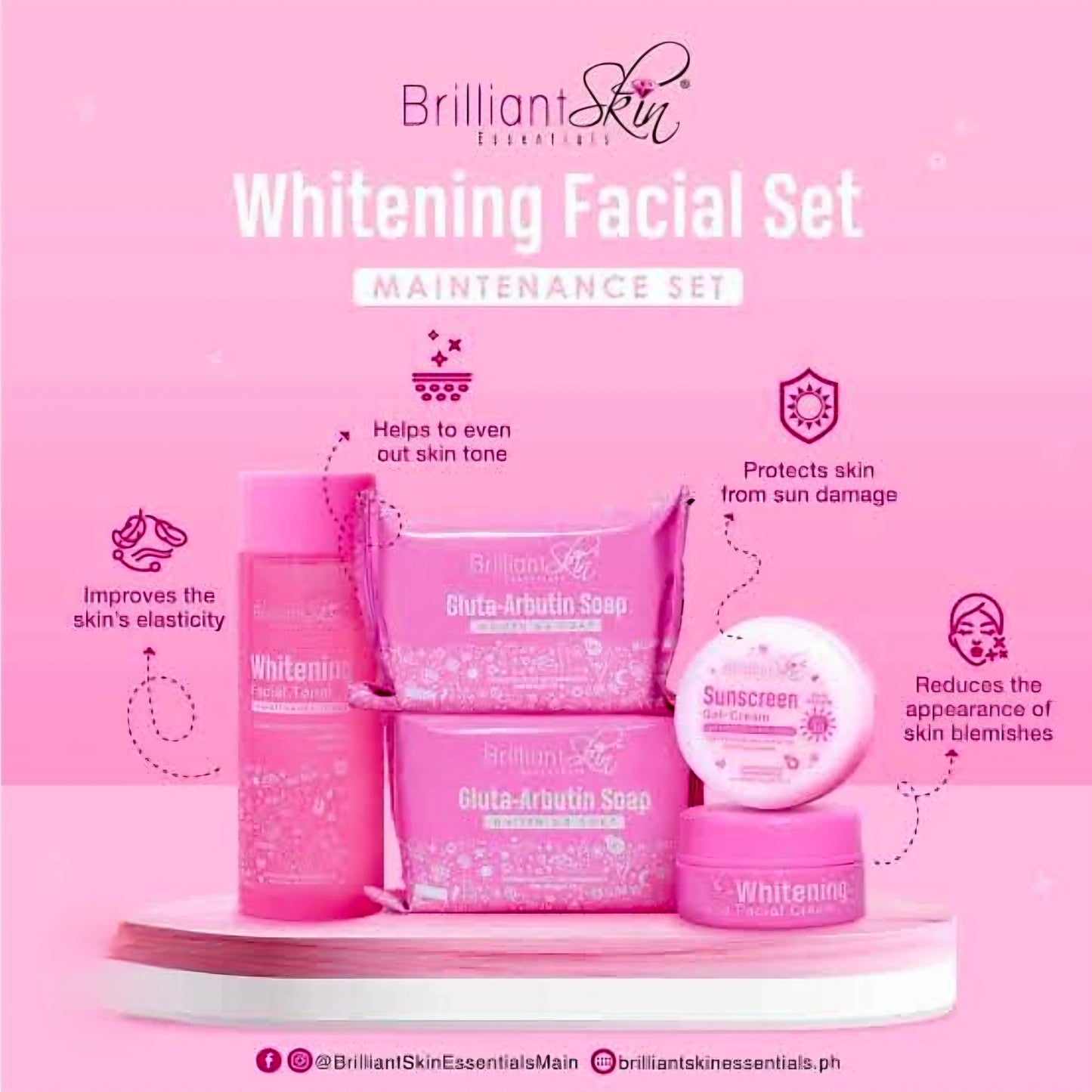 BRILLIANT SKIN WHITENING FACIAL & MAINTENANCE SET