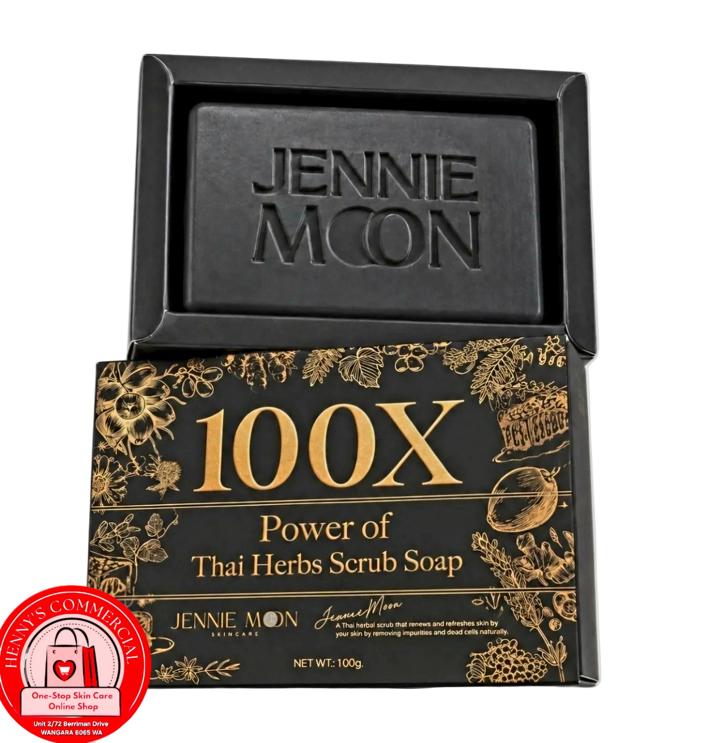 JENNIE MOON 100X POWER OF THAI HERBS  SCRUB SOAP 100G
