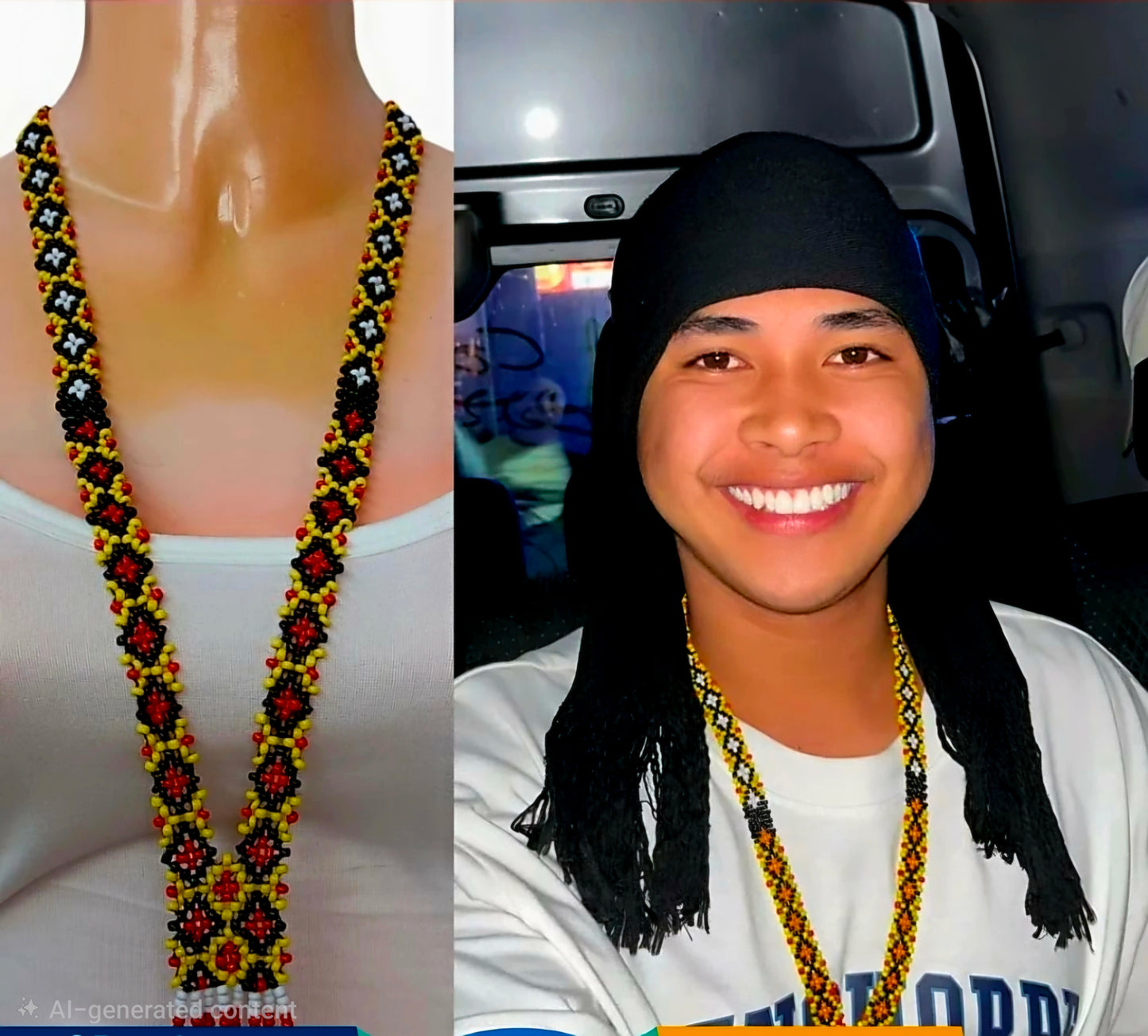 Elias J. TV "OUHAHAY" Inspired Ethnic Beaded Necklace