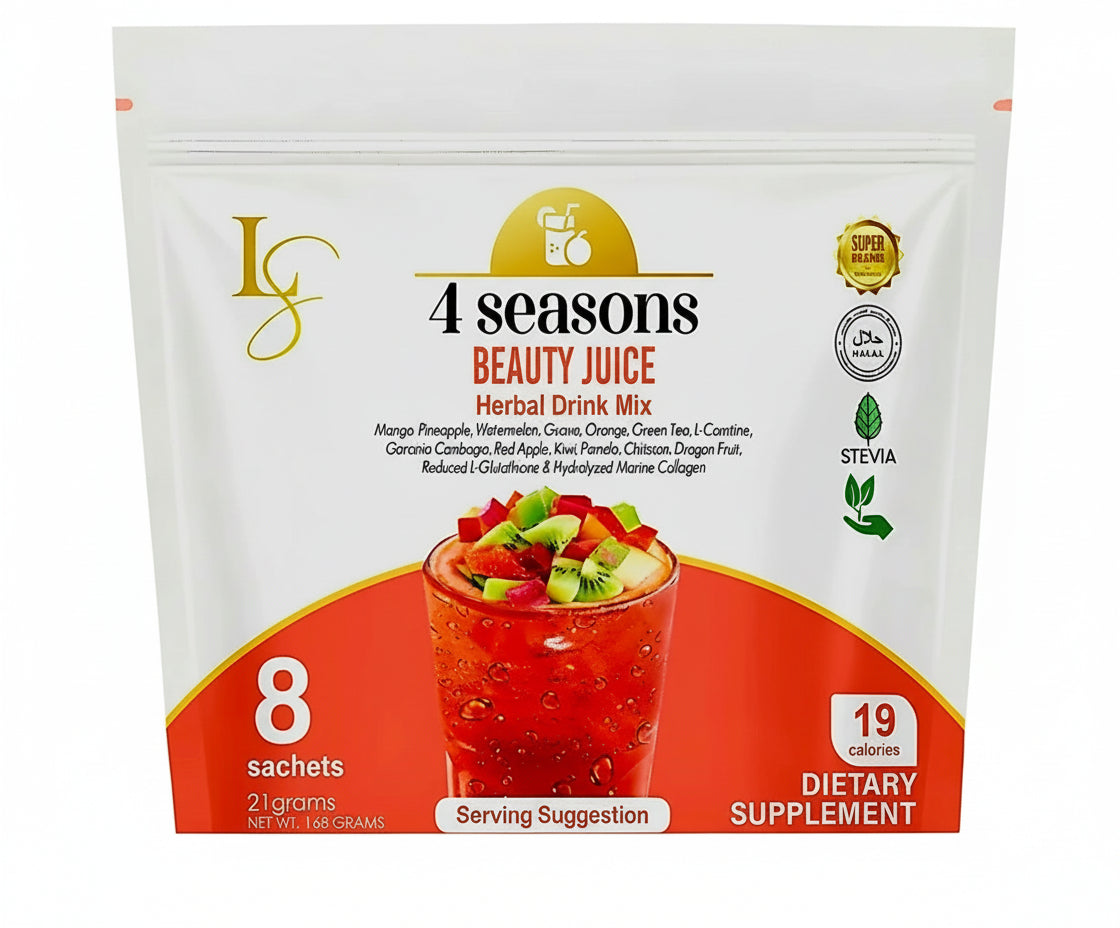 Luxe Slim 4-SEASONS BEAUTY Juice 21g × 8-sachets Herbal Drink Mix
