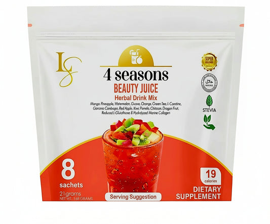 Luxe Slim 4-SEASONS BEAUTY Juice 21g × 8-sachets Herbal Drink Mix