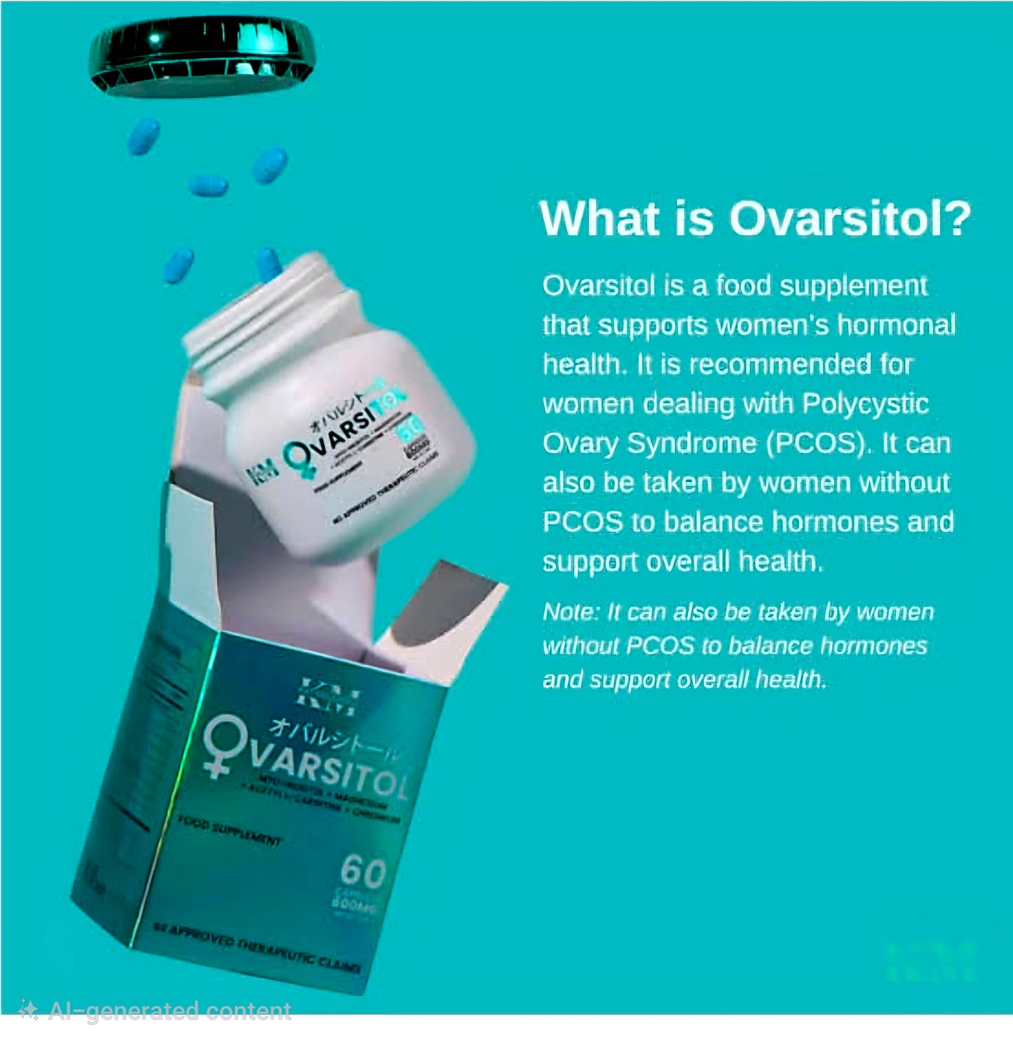 KM OVARSITOL 60-Capsules (Myo-Inositol + Magnesium + Acetyl L-Carnitine + Chromium)